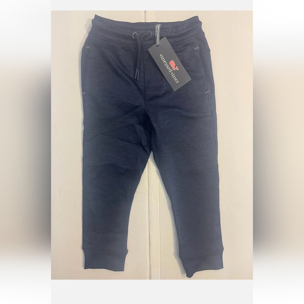 NWT Vineyard VINES Kid's Toddler Heathered Performance Joggers Pants